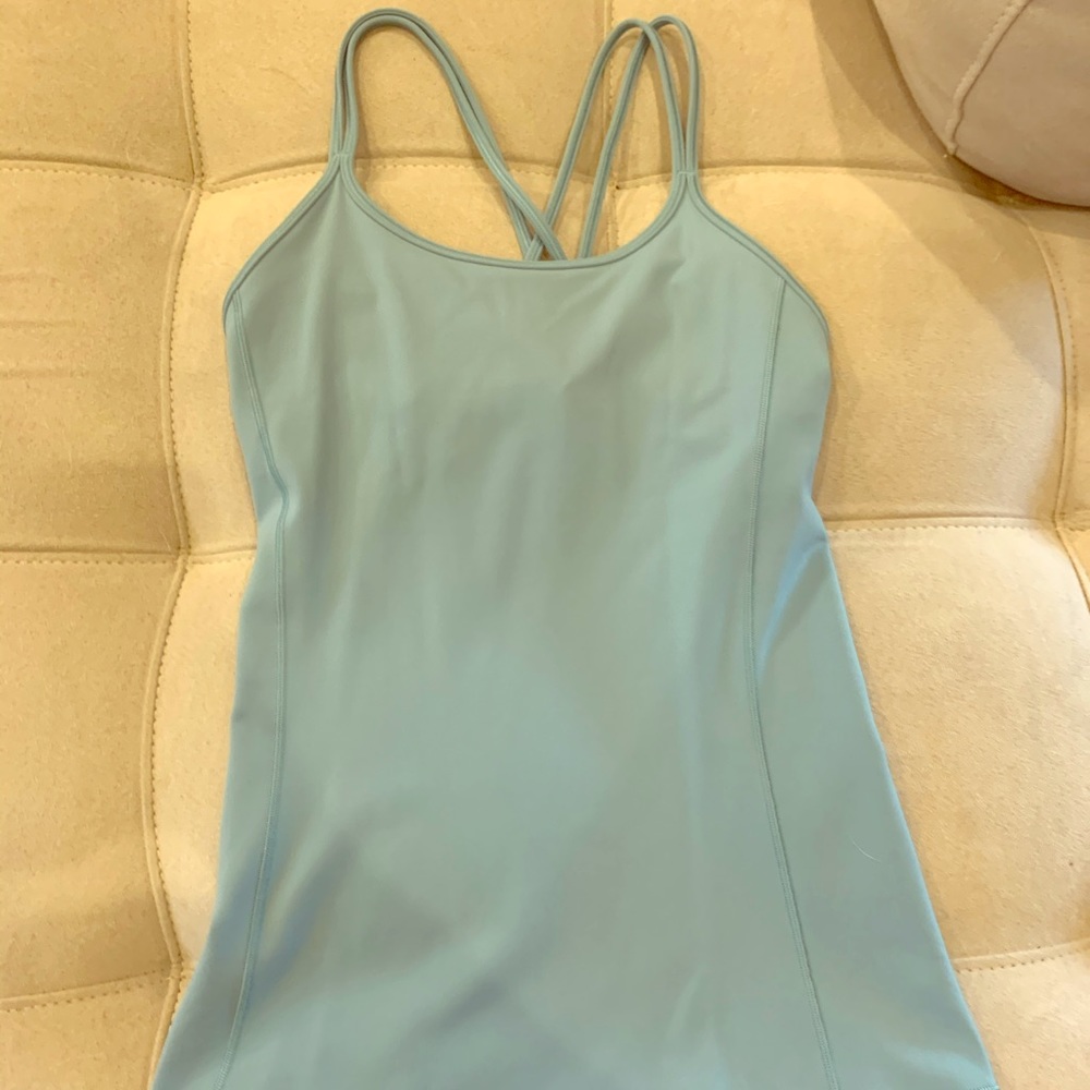 Brand New Lululemon Heather Blue double strap tank